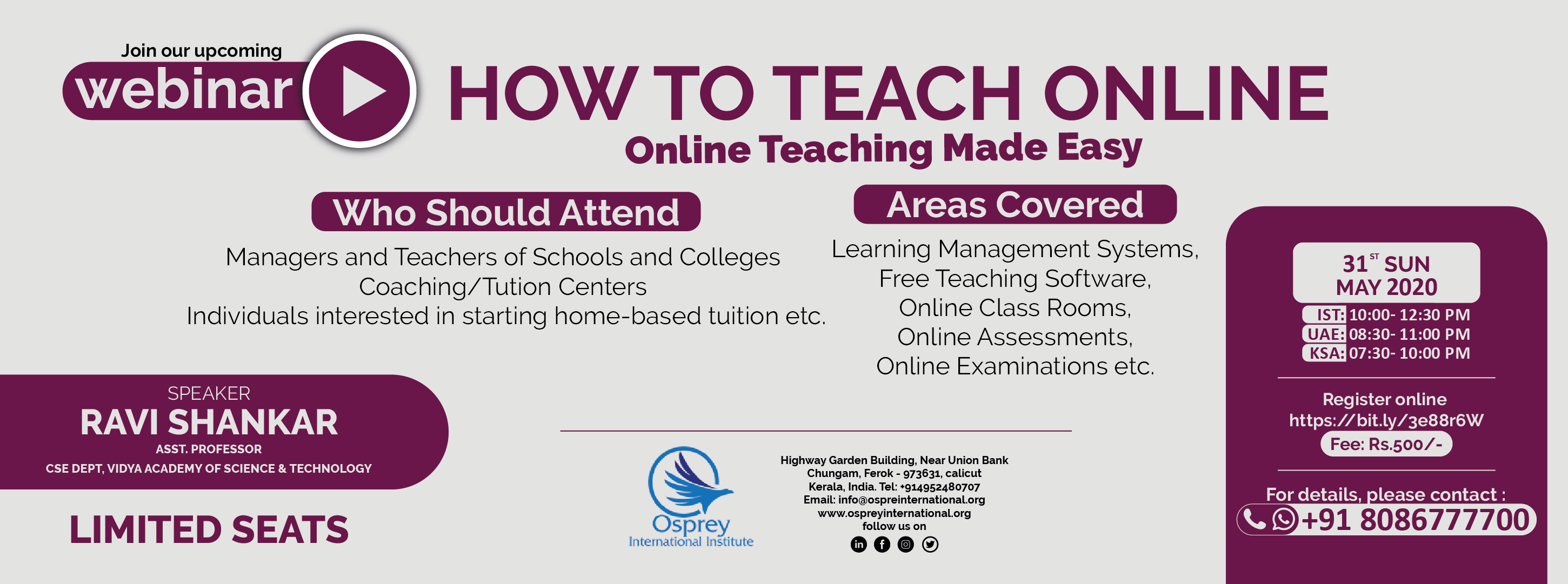 Osprey International Teach Online
